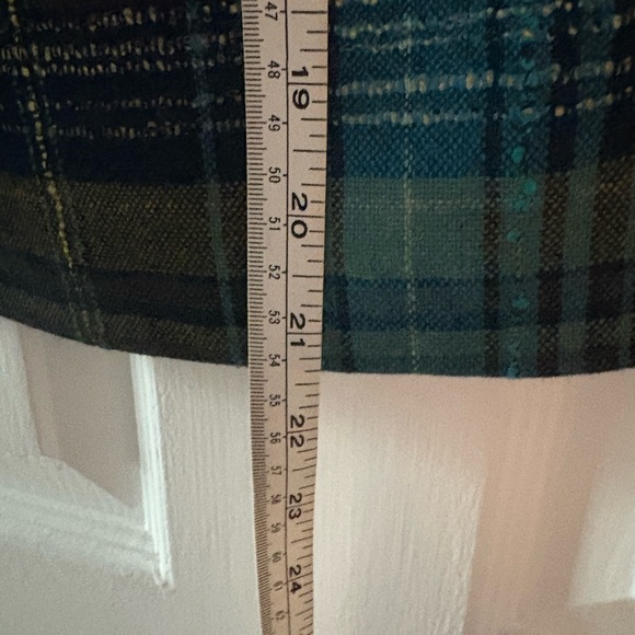 NWOT JJill Teal Plaid Mini Skirt - Picture 9 of 9